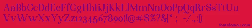 NightstillcomesBoldFinalSample Font – Purple Fonts on Red Background