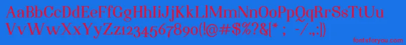 NightstillcomesBoldFinalSample Font – Red Fonts on Blue Background