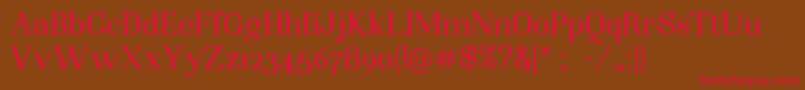 NightstillcomesBoldFinalSample Font – Red Fonts on Brown Background