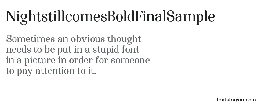 NightstillcomesBoldFinalSample Font
