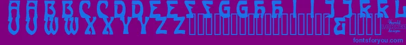 Carmci Font – Blue Fonts on Purple Background