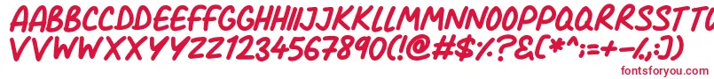 Comic Marker Deluxe Font – Red Fonts on White Background