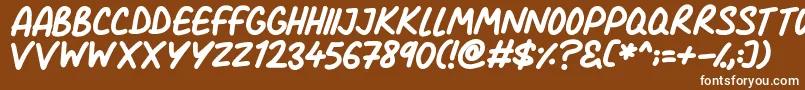 Comic Marker Deluxe Font – White Fonts on Brown Background