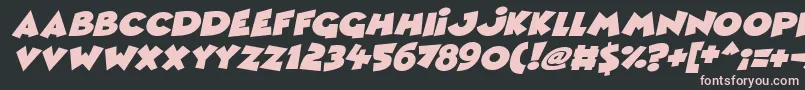 Comic Queens Italic Font – Pink Fonts on Black Background