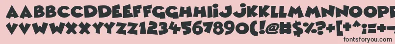 フォントComic Queens – ピンクの背景に黒い文字