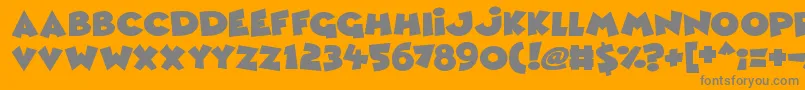 Comic Queens Font – Gray Fonts on Orange Background