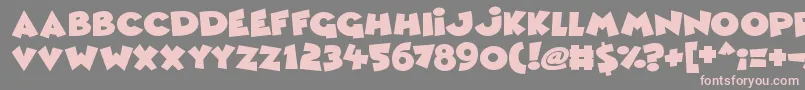 フォントComic Queens – 灰色の背景にピンクのフォント
