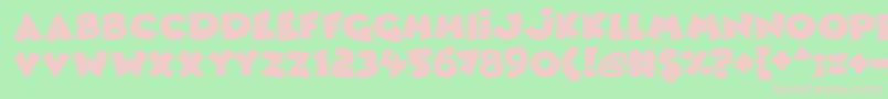 Шрифт Comic Queens – розовые шрифты на зелёном фоне