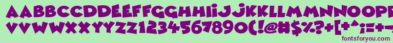 Comic Queens Font – Purple Fonts on Green Background