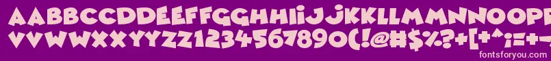 Comic Queens Font – Pink Fonts on Purple Background