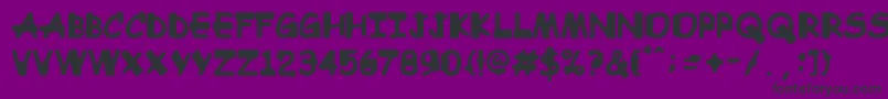 Comic Sandchez Font – Black Fonts on Purple Background
