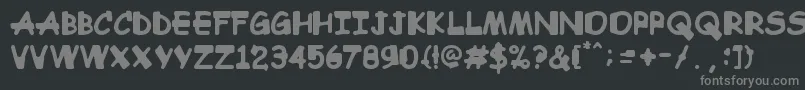 Comic Sandchez Font – Gray Fonts on Black Background