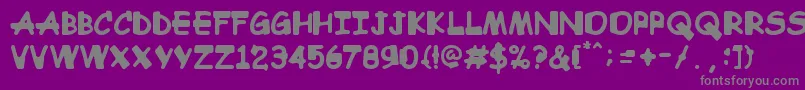 Comic Sandchez Font – Gray Fonts on Purple Background