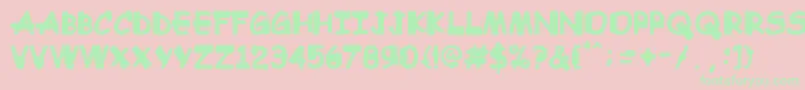 Comic Sandchez Font – Green Fonts on Pink Background