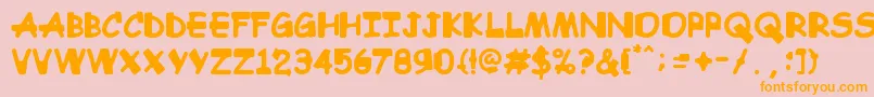 Comic Sandchez Font – Orange Fonts on Pink Background