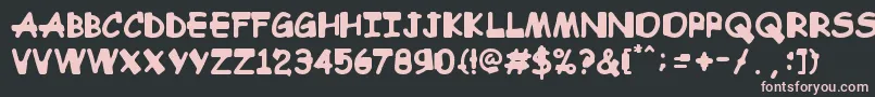 Comic Sandchez Font – Pink Fonts on Black Background