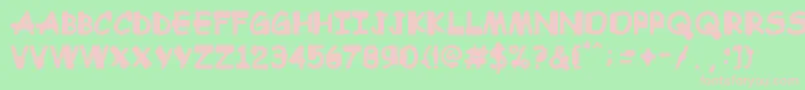 Comic Sandchez Font – Pink Fonts on Green Background