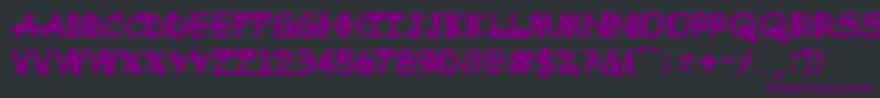 Comic Sandchez Font – Purple Fonts on Black Background
