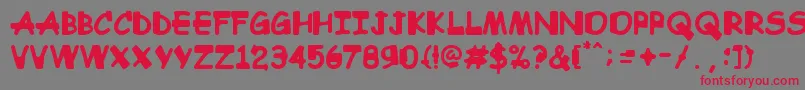 Comic Sandchez Font – Red Fonts on Gray Background
