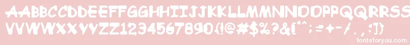 Comic Sandchez Font – White Fonts on Pink Background