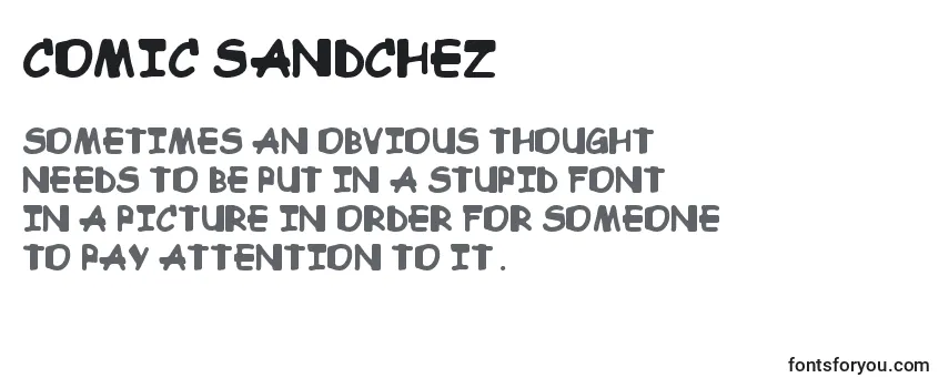 Review of the Comic Sandchez Font