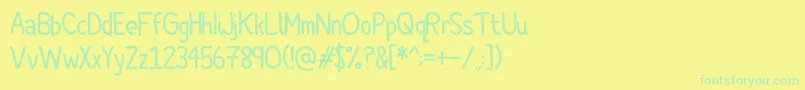 Comic Spans Font – Green Fonts on Yellow Background
