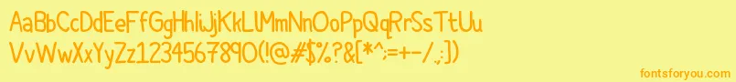 More about Comic Spans Font Comic Spans Font – Orange Fonts on Yellow Background