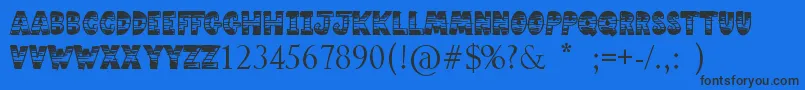 Comic Strip Font – Black Fonts on Blue Background