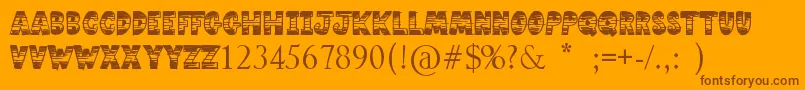 フォントComic Strip – オレンジの背景に茶色のフォント