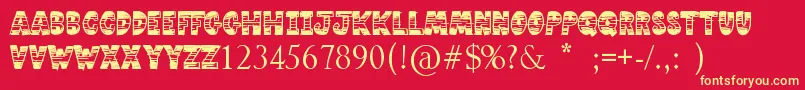 Comic Strip Font – Yellow Fonts on Red Background