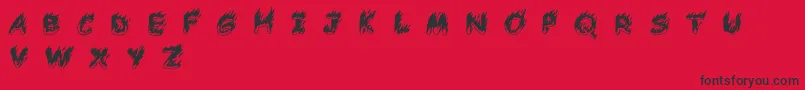 Comic Tragedy   BC Font – Black Fonts on Red Background