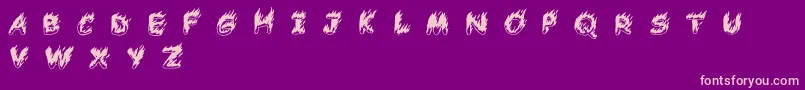 Comic Tragedy   BC Font – Pink Fonts on Purple Background