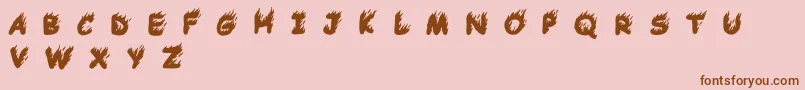 Comic Tragedy Base   BC Font – Brown Fonts on Pink Background