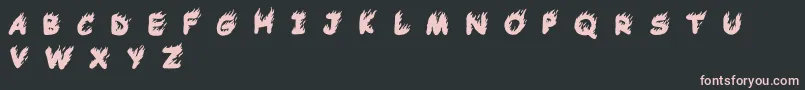 Comic Tragedy Base   BC Font – Pink Fonts on Black Background