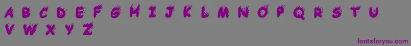フォントComic Tragedy Base   BC – 紫色のフォント、灰色の背景