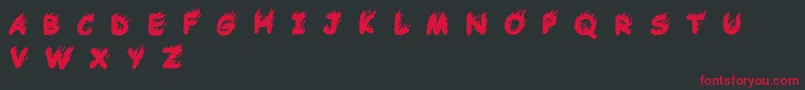 Comic Tragedy Base   BC Font – Red Fonts on Black Background