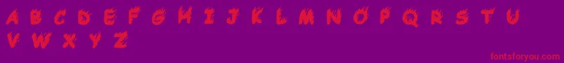 Comic Tragedy Base   BC Font – Red Fonts on Purple Background