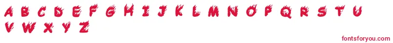 Comic Tragedy Base   BC Font – Red Fonts on White Background
