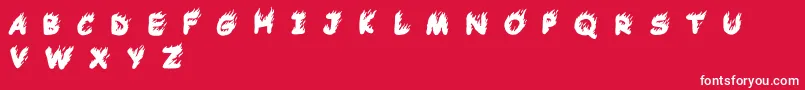 Comic Tragedy Base   BC Font – White Fonts on Red Background
