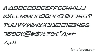 4114BlasterCondensedItalic font – Fonts Starting With 4