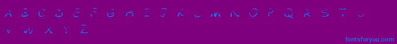 Comic Tragedy Flames   BC Font – Blue Fonts on Purple Background