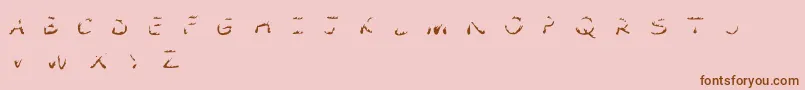 Comic Tragedy Flames   BC Font – Brown Fonts on Pink Background