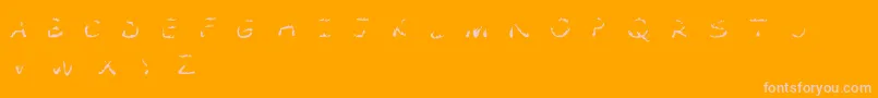 Comic Tragedy Flames   BC Font – Pink Fonts on Orange Background
