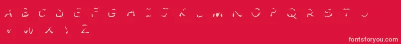 Comic Tragedy Flames   BC Font – Pink Fonts on Red Background