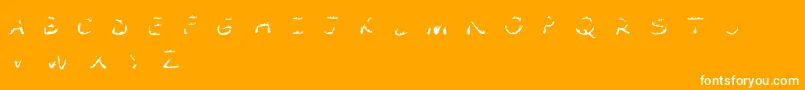 Comic Tragedy Flames   BC Font – White Fonts on Orange Background