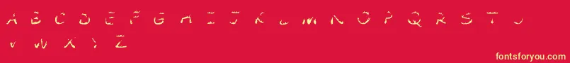 Comic Tragedy Flames   BC Font – Yellow Fonts on Red Background