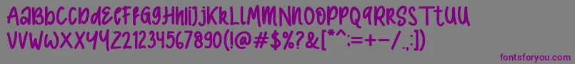 フォントComic Type Bold – 紫色のフォント、灰色の背景