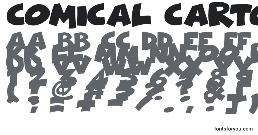 Czcionka Comical Cartoon – alfabet, cyfry, specjalne znaki