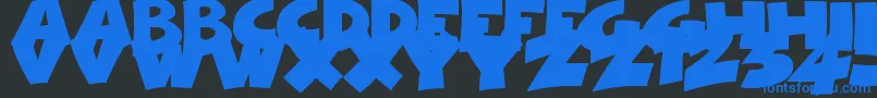 Comical Cartoon Font – Blue Fonts on Black Background
