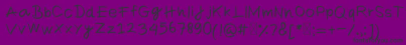 ComicaRegular Font – Black Fonts on Purple Background